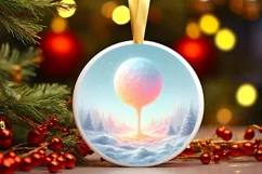 Winter Candy Christmas Ornament Sublimation PNG Product Image 2