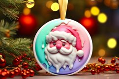 Santa Christmas Ornament Sublimation PNG Product Image 1