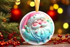 3D Santa Winter Ornament Sublimation PNG Product Image 3