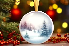 Melting Winter Scene with Forest Sublimation PNG Product Image 3