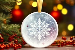 Snowflake Pastel Christmas Sublimation PNG Product Image 3
