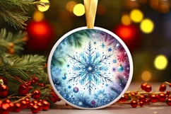 Winter Snowflake Ornament Sublimation PNG Product Image 2