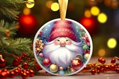 Colorful Gnome Ornament Sublimation PNG Product Image 2