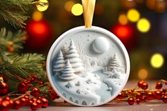 3D Winter Scene Ornament Sublimation PNG Product Image 3