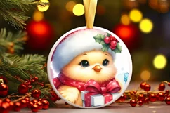 Round Christmas Ornament Sublimation|Clipart Product Image 2