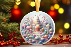 Christmas Candy Melting Edges Sublimation PNG Product Image 2
