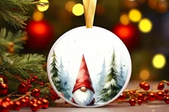 Round Christmas Ornament Sublimation|Clipart Product Image 1