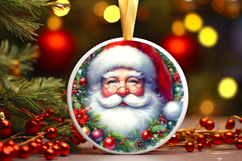 Round Christmass Ornament Sublimation|Clipart Product Image 1
