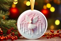 Christmas Fairy Ornament Sublimation PNG Product Image 3