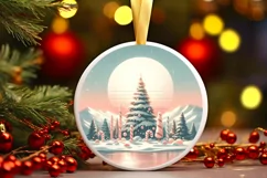 Pastel Christmas Scene Candy Digital Painting PNG Product Image 1