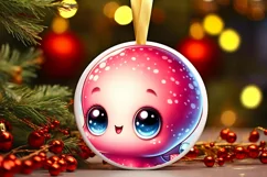 Round Christmas Ornament Sublimation|Clipart Product Image 2