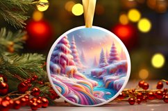 Depth Winter Scene Ornament Sublimation PNG Product Image 3