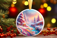Round Christmass Ornament Sublimation|Clipart Product Image 1
