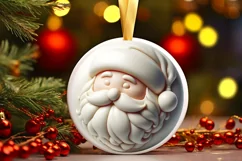 3D Santa Ornament PNG Product Image 3