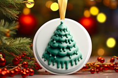 Round Christmass Ornament Sublimation|Clipart Product Image 1