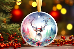 Round Christmass Ornament Sublimation|Clipart Product Image 1
