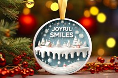 Joyful Smiles Round Ornament Sublimation PNG Product Image 3