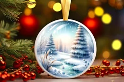 Cactus Round Ornament Sublimation PNG Product Image 3