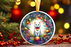 Round Christmass Ornament Sublimation|Clipart Product Image 1