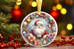Santa Centered Christmas Painting PNG Product Image 1