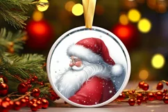 Round Christmas Ornament Sublimation|Clipart Product Image 1