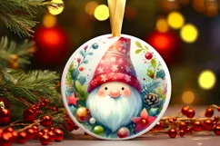 Round Christmas Ornament Sublimation|Clipart Product Image 2