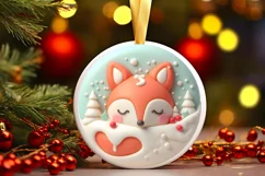 Round Christmas Ornament Sublimation|Clipart Product Image 3