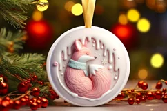 Round Christmas Ornament Sublimation|Clipart Product Image 2