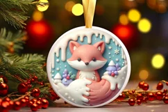 Round Christmas Ornament Sublimation|Clipart Product Image 1