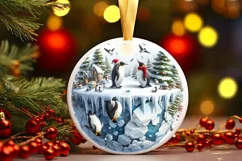 Round Christmas Ornament Sublimation|Clipart Product Image 3