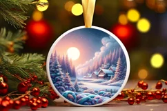 Festive Candy Christmas Ornament Sublimation PNG Product Image 1