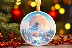 Colorful Candy Christmas Ornament Sublimation PNG Product Image 2