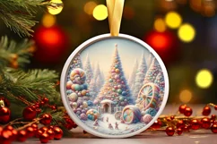 Detailed Christmas Scene Candy Image PNG Product Image 2