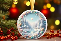 Elegant Candy Christmas Ornament Sublimation PNG Product Image 2