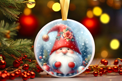 Round Christmass Ornament Sublimation|Clipart Product Image 1