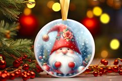 Centered Christmas Gnome Christmas Ornament Sublimation PNG Product Image 3