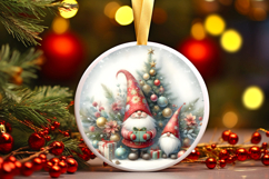 Round Christmass Ornament Sublimation|Clipart Product Image 1