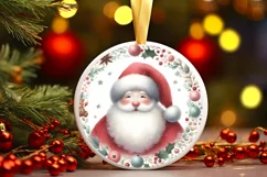 Round Christmas Ornament Sublimation|Clipart Product Image 1