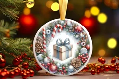 Gift Round Ornament Sublimation PNG Product Image 3