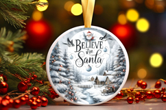 Round Christmass Ornament Sublimation|Clipart Product Image 1