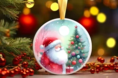 Colorful Santa Christmas Image PNG Product Image 1