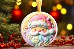 Round Christmas Ornament Sublimation|Clipart Product Image 3