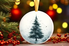 Round Christmas Ornament Sublimation|Clipart Product Image 2