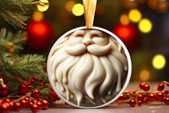 Santa Type Treatment Christmas Ornament Sublimation PNG Product Image 1
