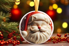 Santa Type Treatment Christmas Ornament Sublimation PNG Product Image 3