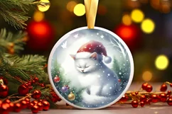 Round Christmas Ornament Sublimation|Clipart Product Image 2
