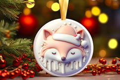 Round Christmass Ornament Sublimation|Clipart Product Image 1