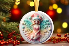 Christmas Fairy Ornament Sublimation PNG Product Image 3