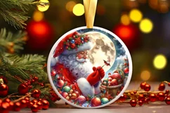 Colorful Santa Christmas PNG Product Image 2