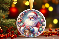 Round Christmass Ornament Sublimation|Clipart Product Image 1